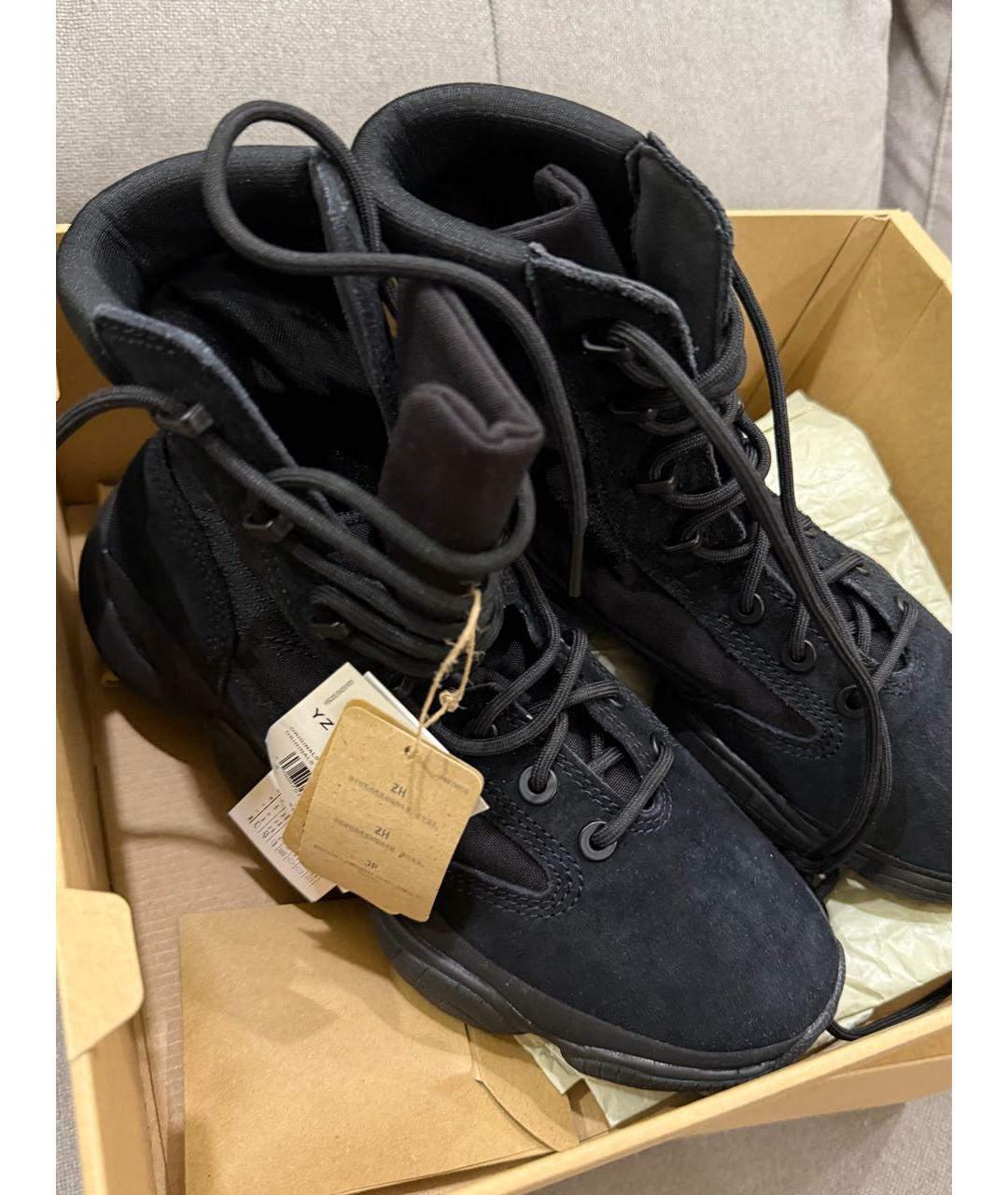 ADIDAS YEEZY Черные высокие кроссовки / кеды, фото 4