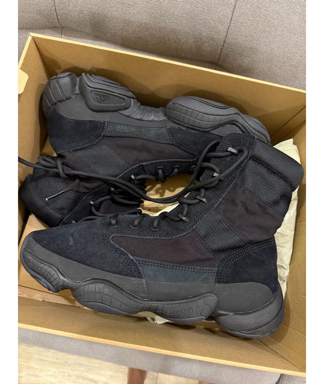 ADIDAS YEEZY Черные высокие кроссовки / кеды, фото 6