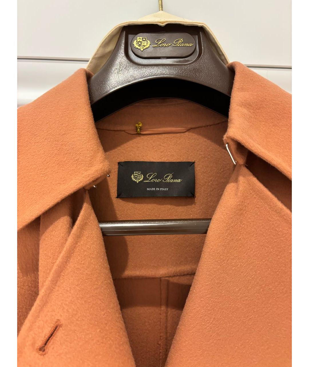 LORO PIANA Оранжевое кашемировое пальто, фото 2