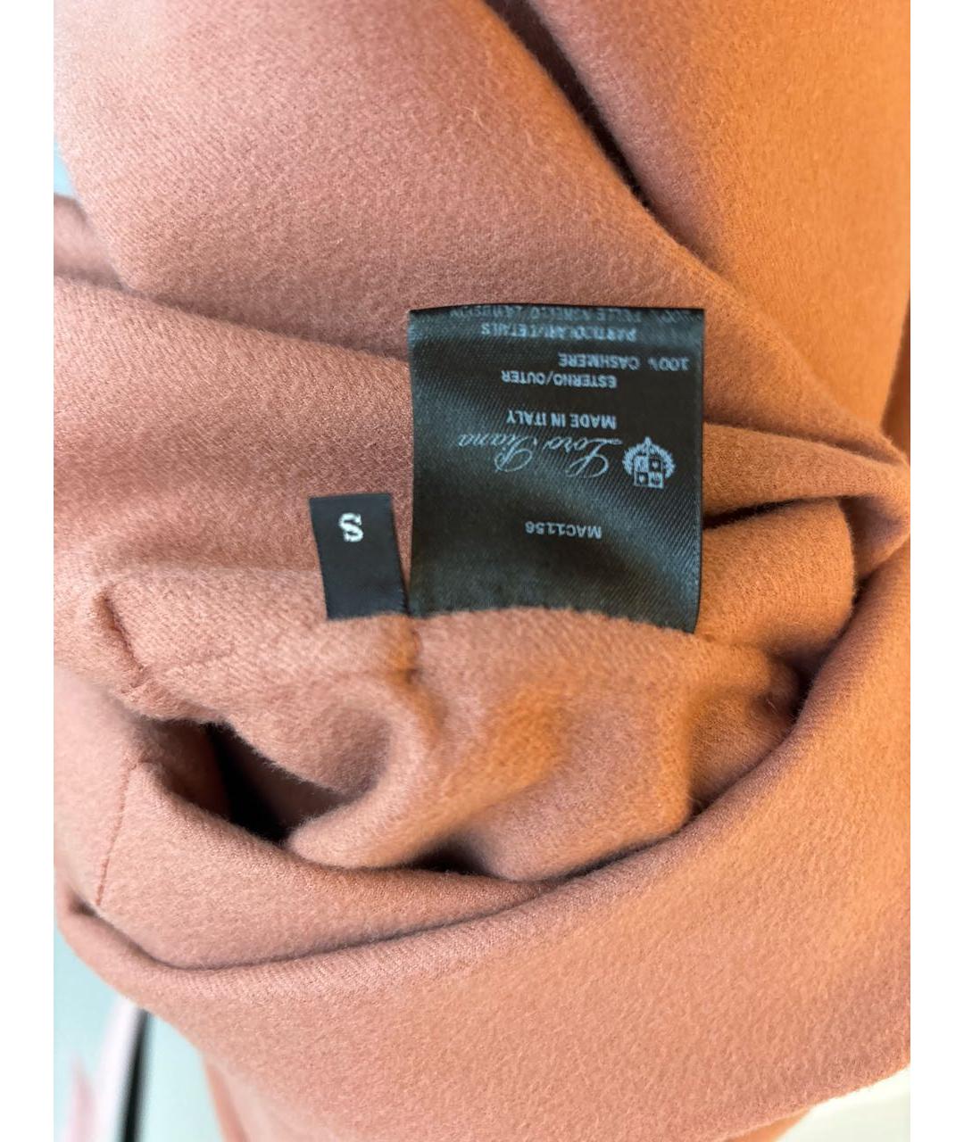 LORO PIANA Оранжевое кашемировое пальто, фото 7