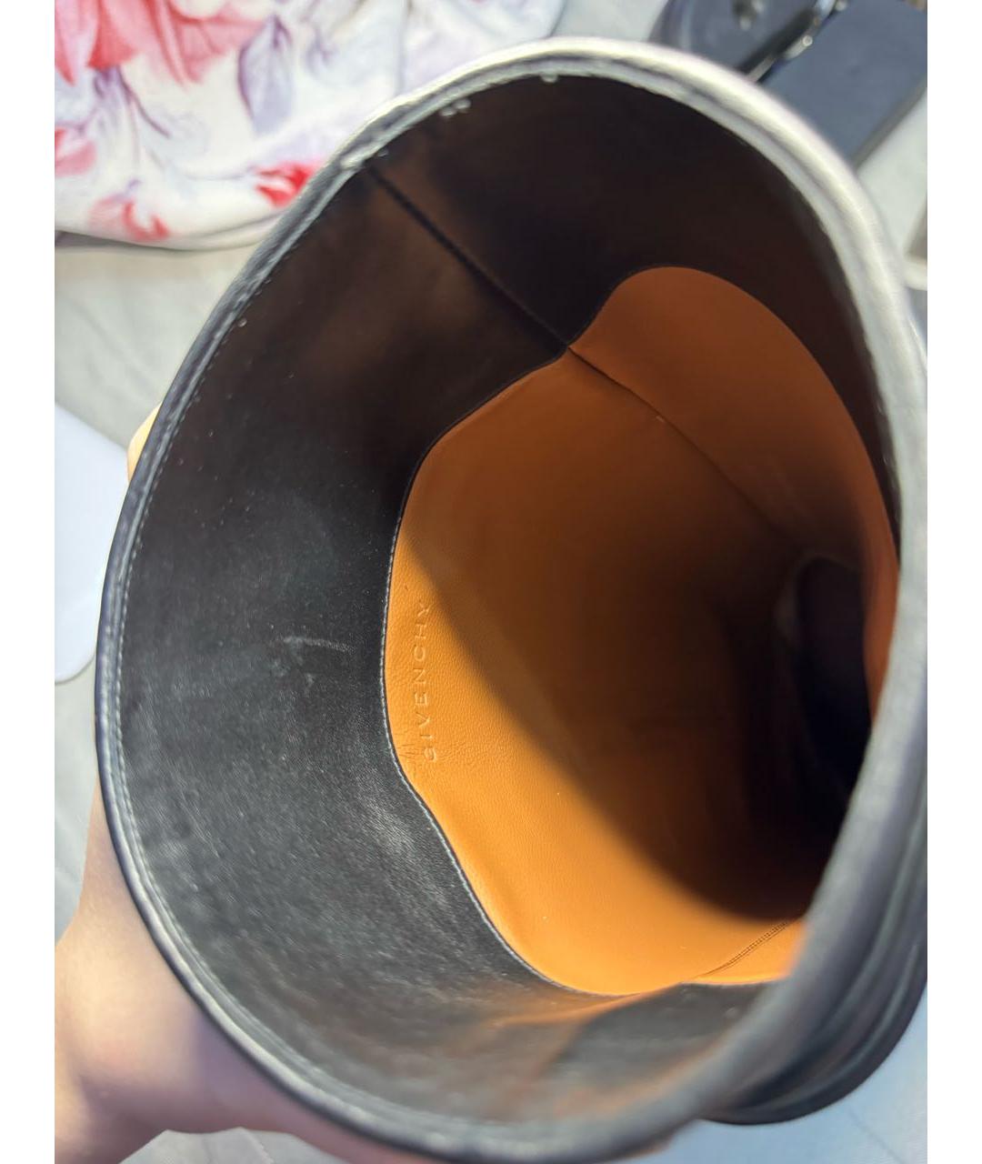 GIVENCHY Черные кожаные сапоги, фото 3