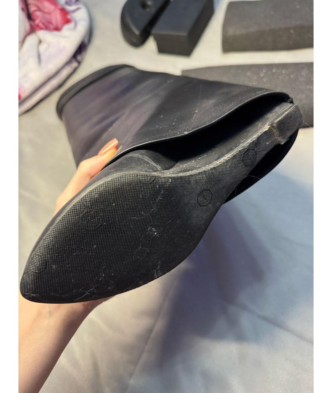 GIVENCHY Черные кожаные сапоги, фото 2