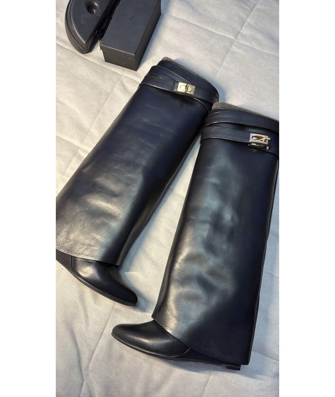 GIVENCHY Черные кожаные сапоги, фото 5