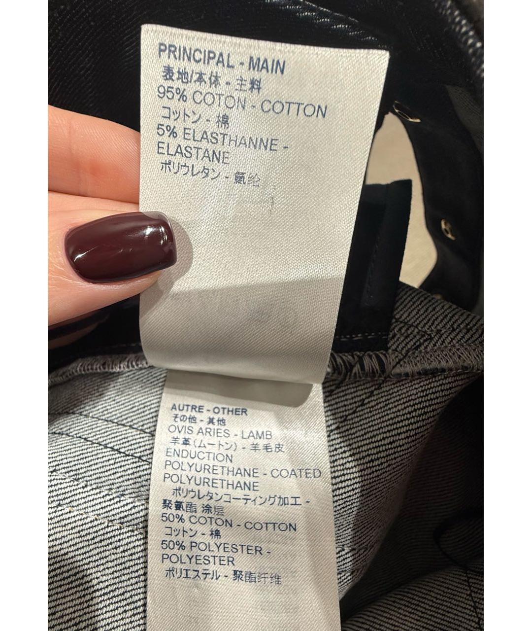 LOUIS VUITTON Темно-синяя хлопковая юбка мини, фото 8