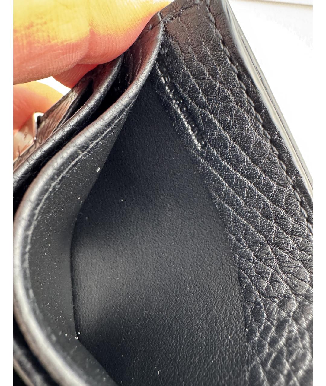 BURBERRY Черный кожаный кардхолдер, фото 6