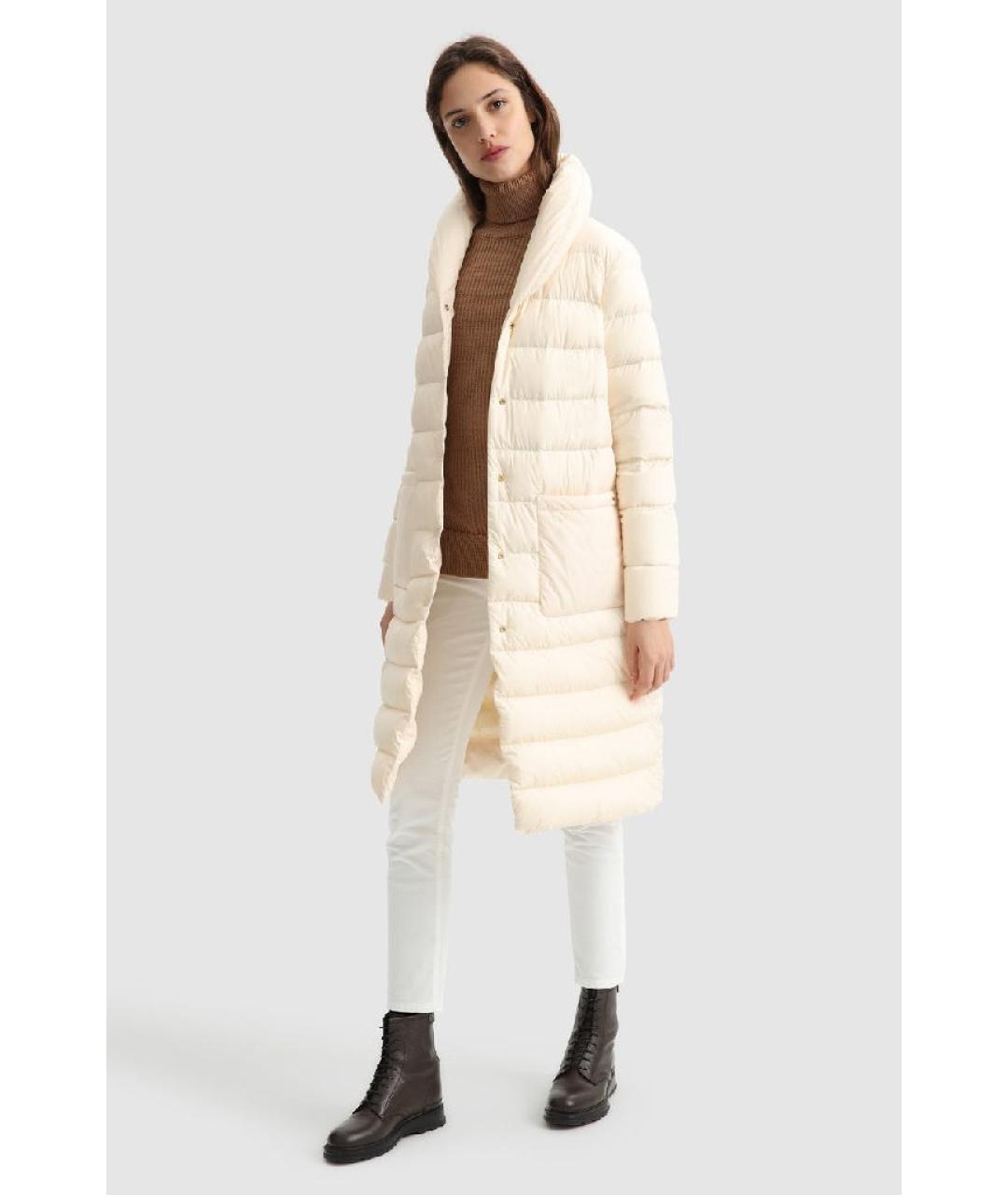 WOOLRICH Бежевый пуховик, фото 5