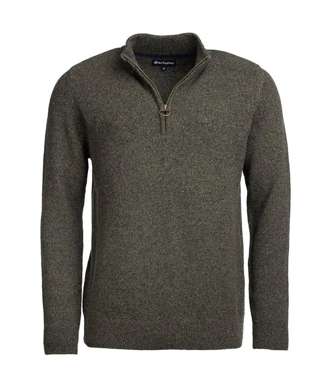 BARBOUR Зеленый шерстяной джемпер / свитер, фото 1