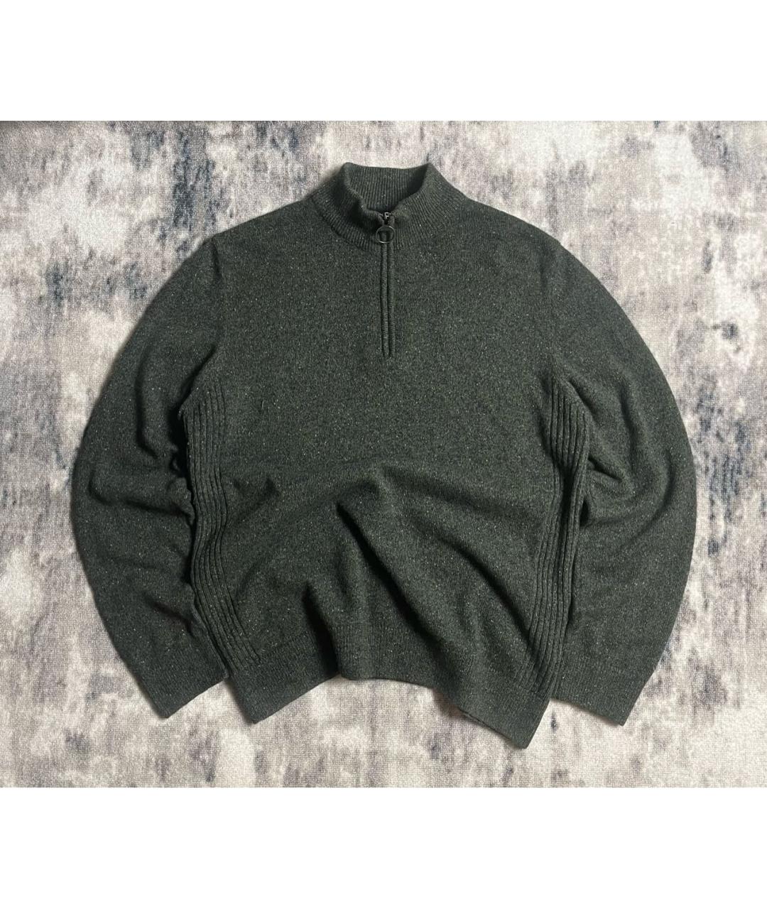 BARBOUR Зеленый шерстяной джемпер / свитер, фото 2