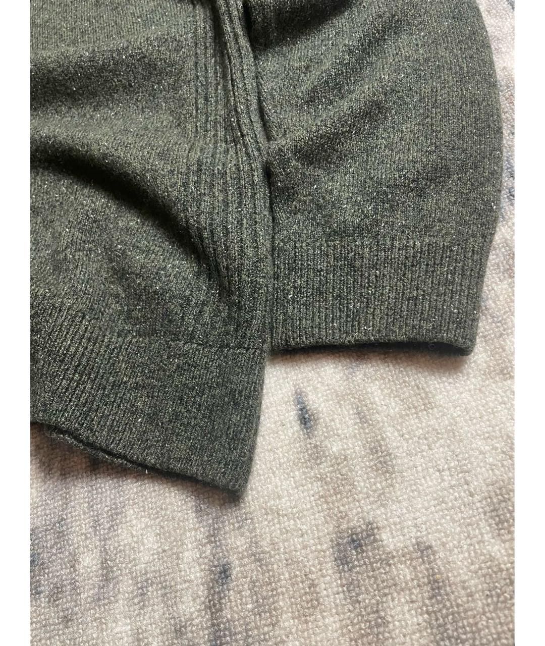 BARBOUR Зеленый шерстяной джемпер / свитер, фото 4