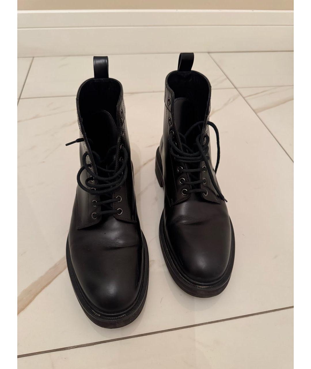 VALENTINO Черные кожаные ботинки, фото 2