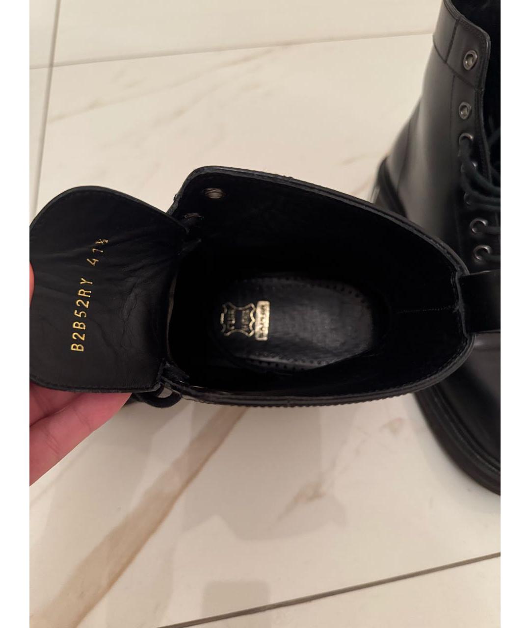 VALENTINO Черные кожаные ботинки, фото 7
