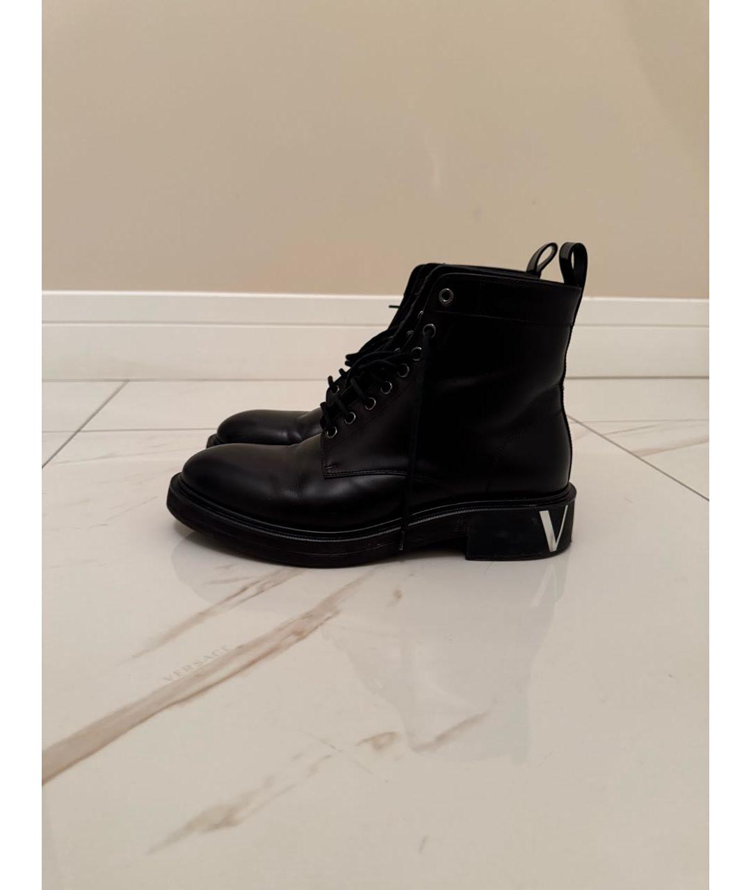 VALENTINO Черные кожаные ботинки, фото 8