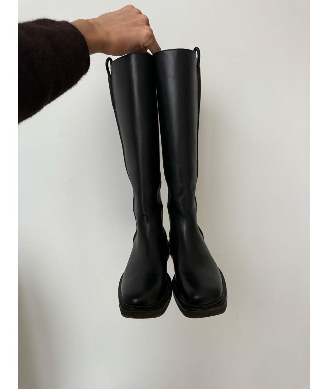 BRUNELLO CUCINELLI Черные кожаные сапоги, фото 8