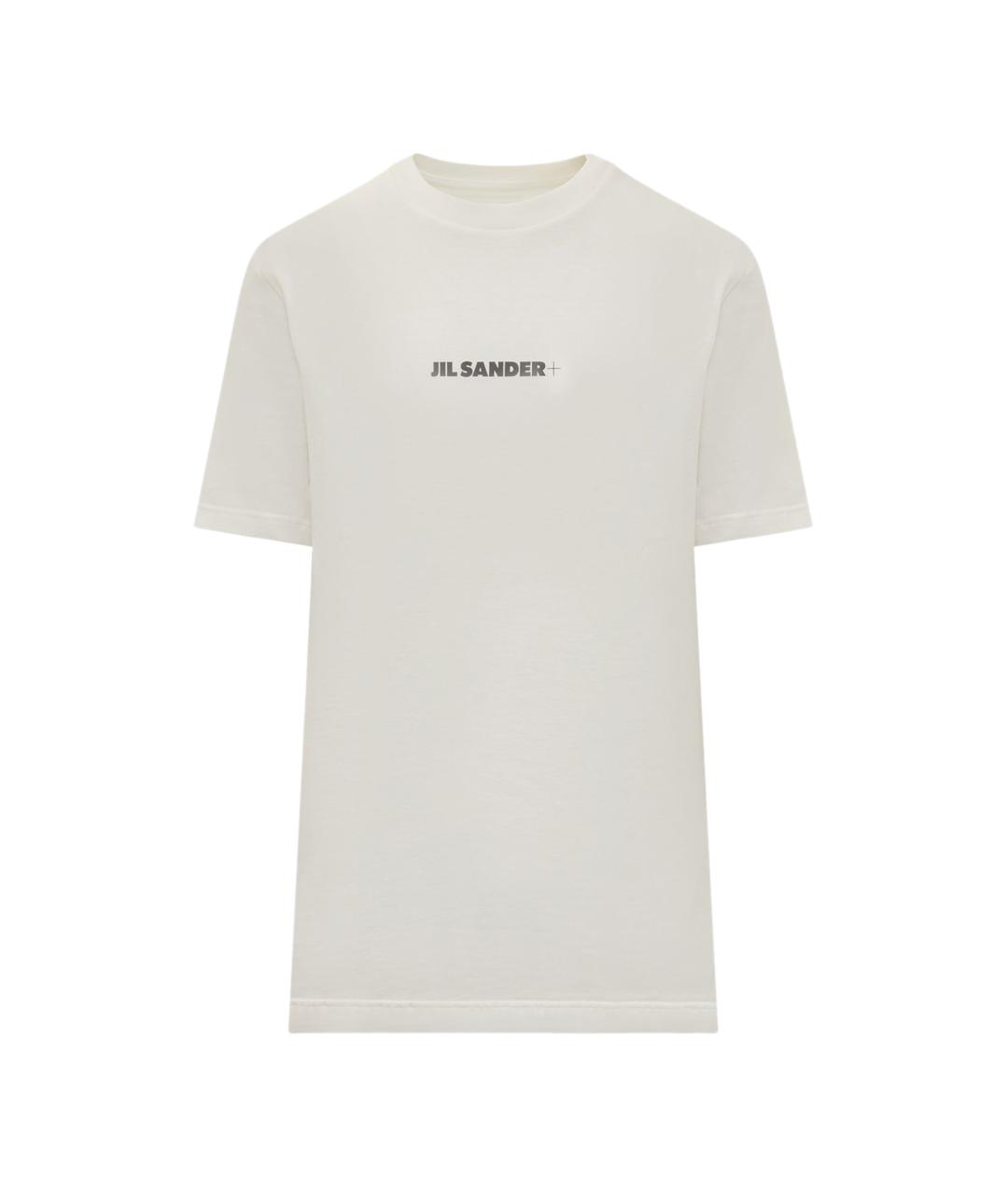 JIL SANDER Белая хлопковая футболка, фото 1