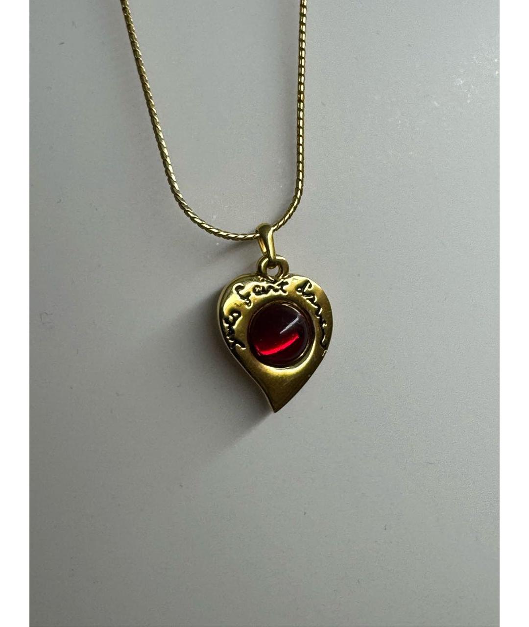 SAINT LAURENT Золотое позолоченное колье, фото 4