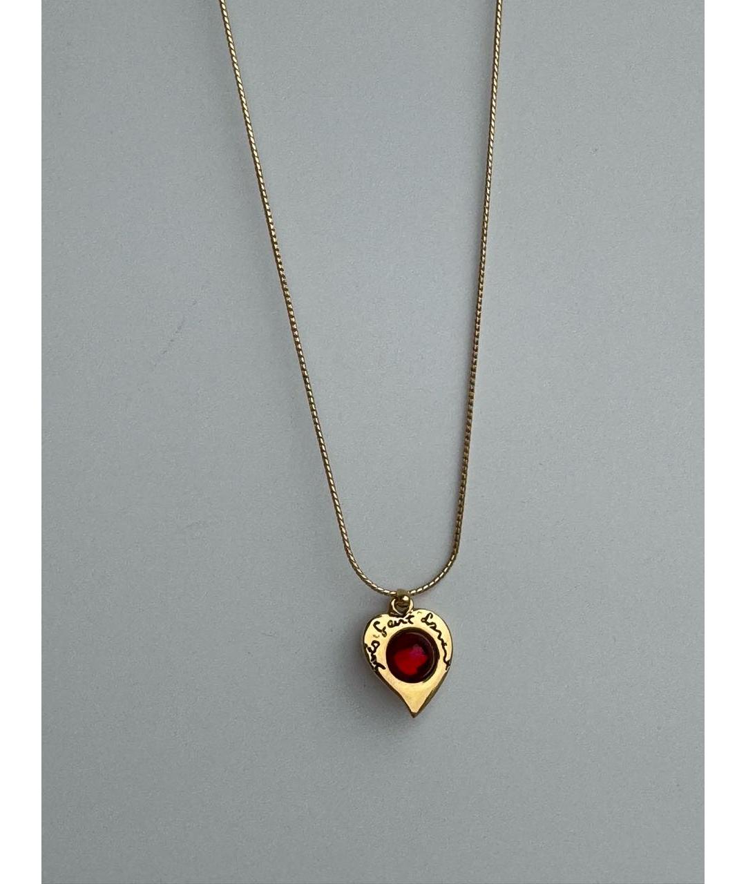 SAINT LAURENT Золотое позолоченное колье, фото 8