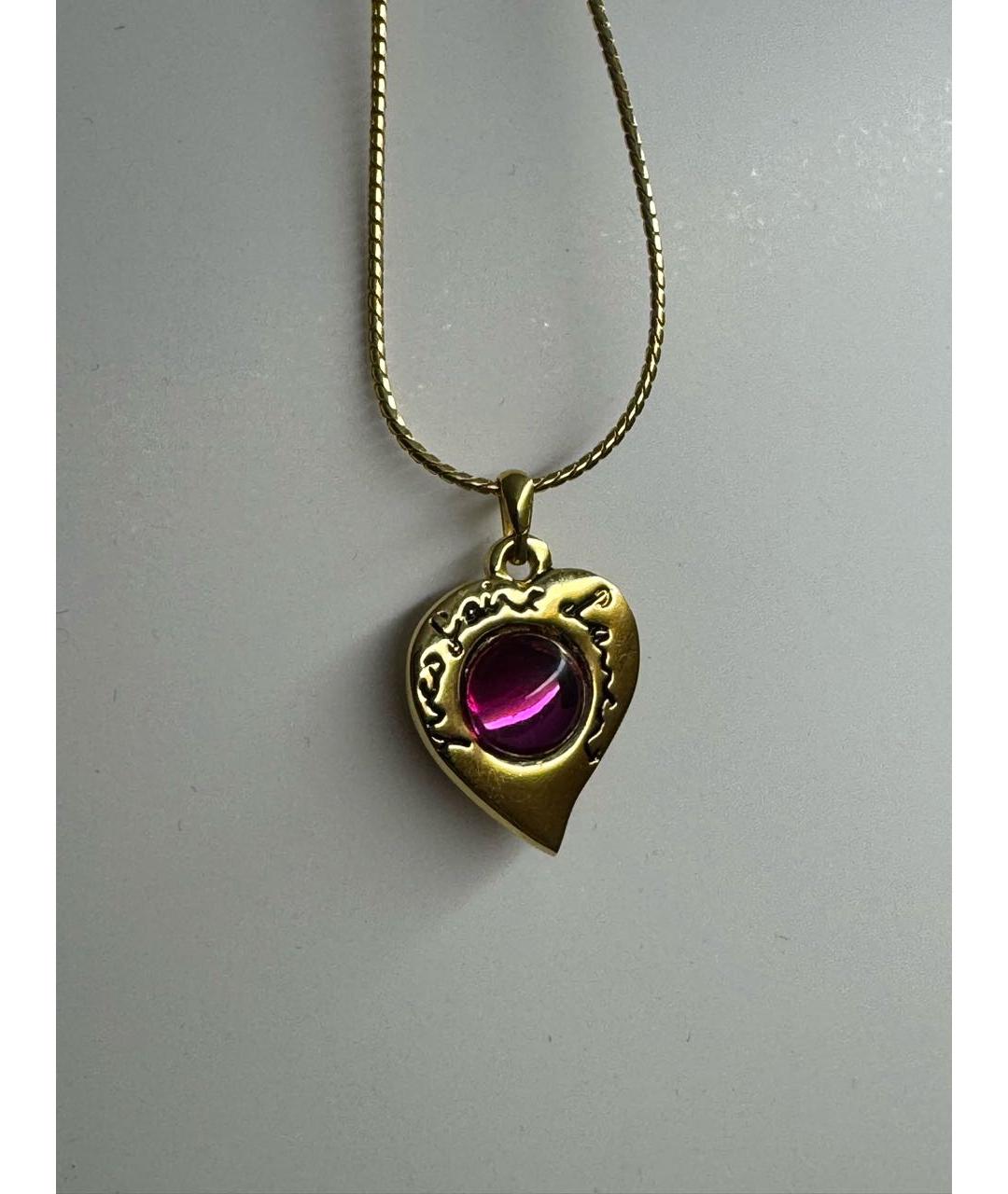 SAINT LAURENT Золотое позолоченное колье, фото 5