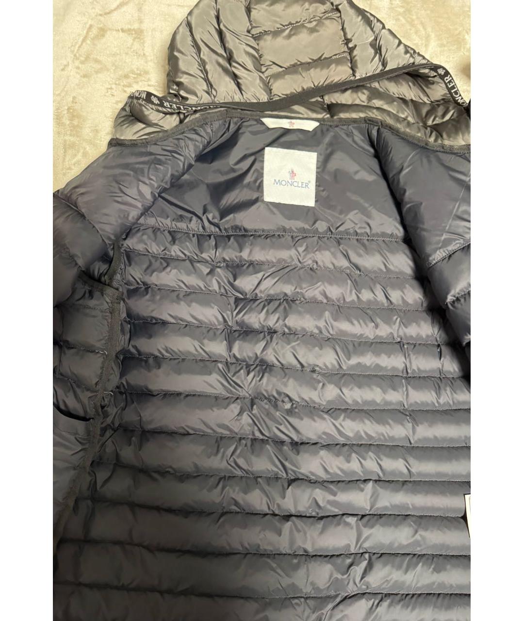 MONCLER Серая синтетическая куртка, фото 5