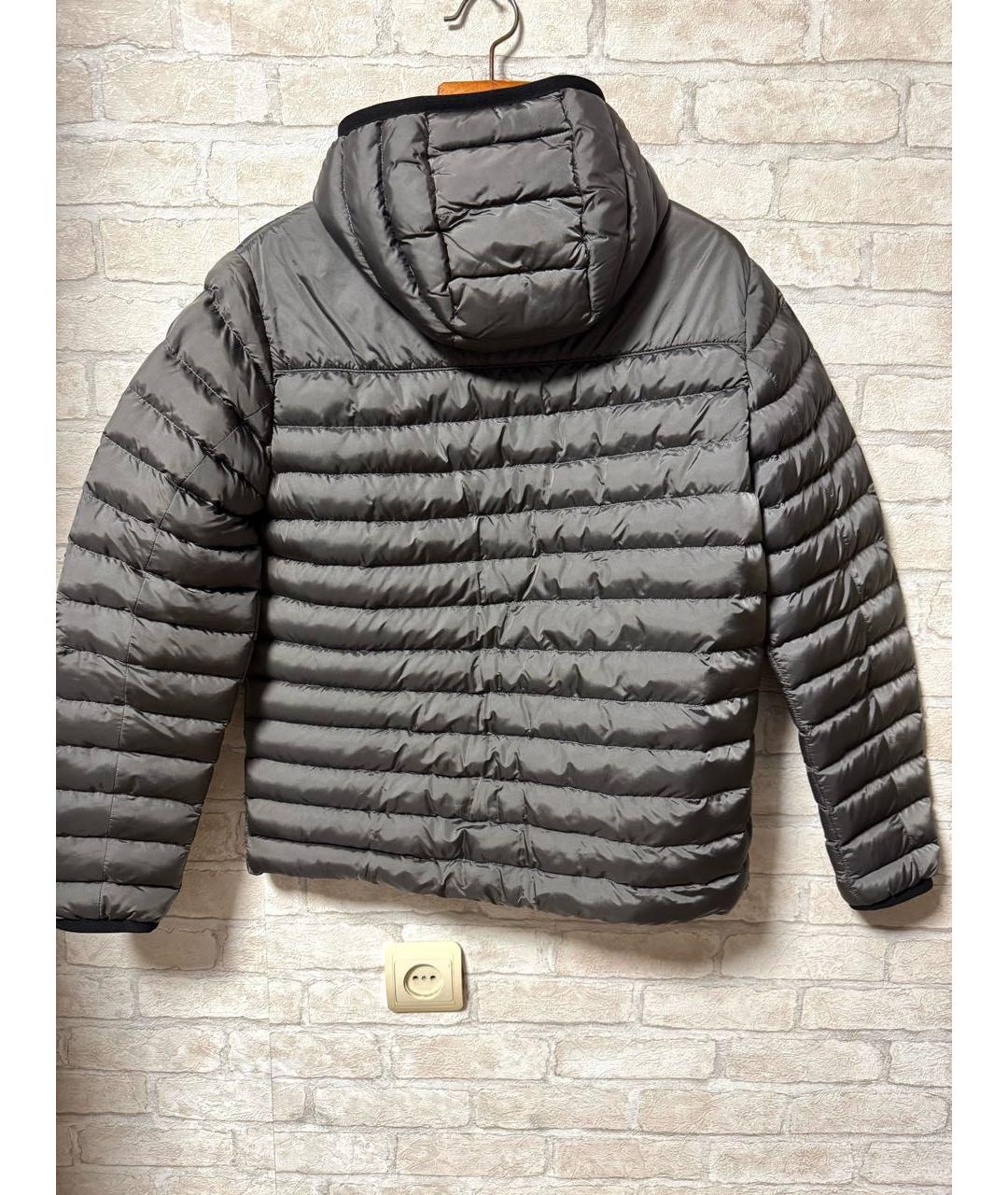 MONCLER Серая синтетическая куртка, фото 2