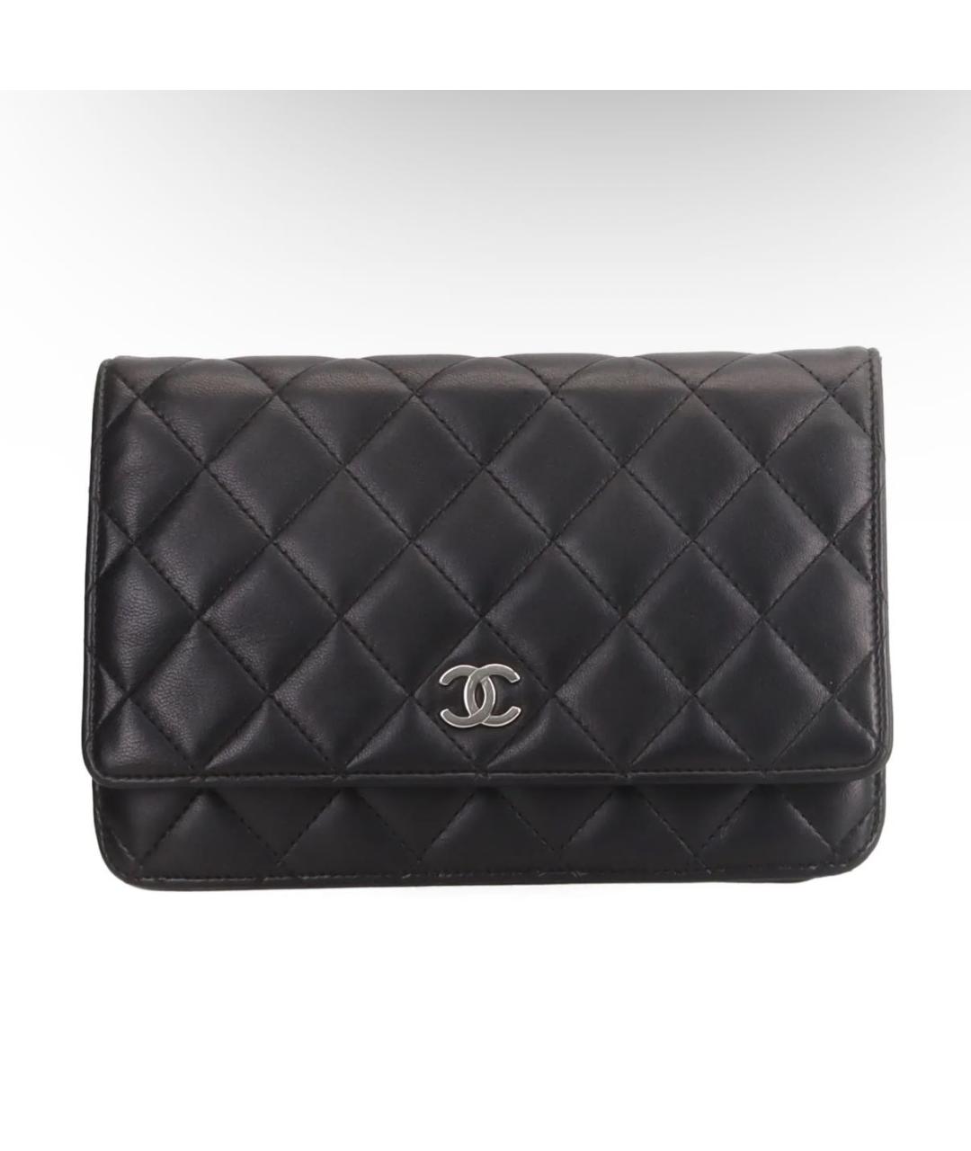 CHANEL Черная кожаная сумка через плечо, фото 4