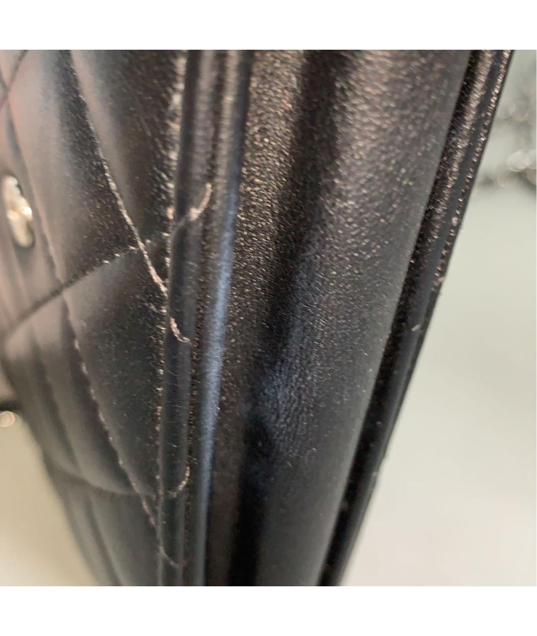 CHANEL Черная кожаная сумка через плечо, фото 8