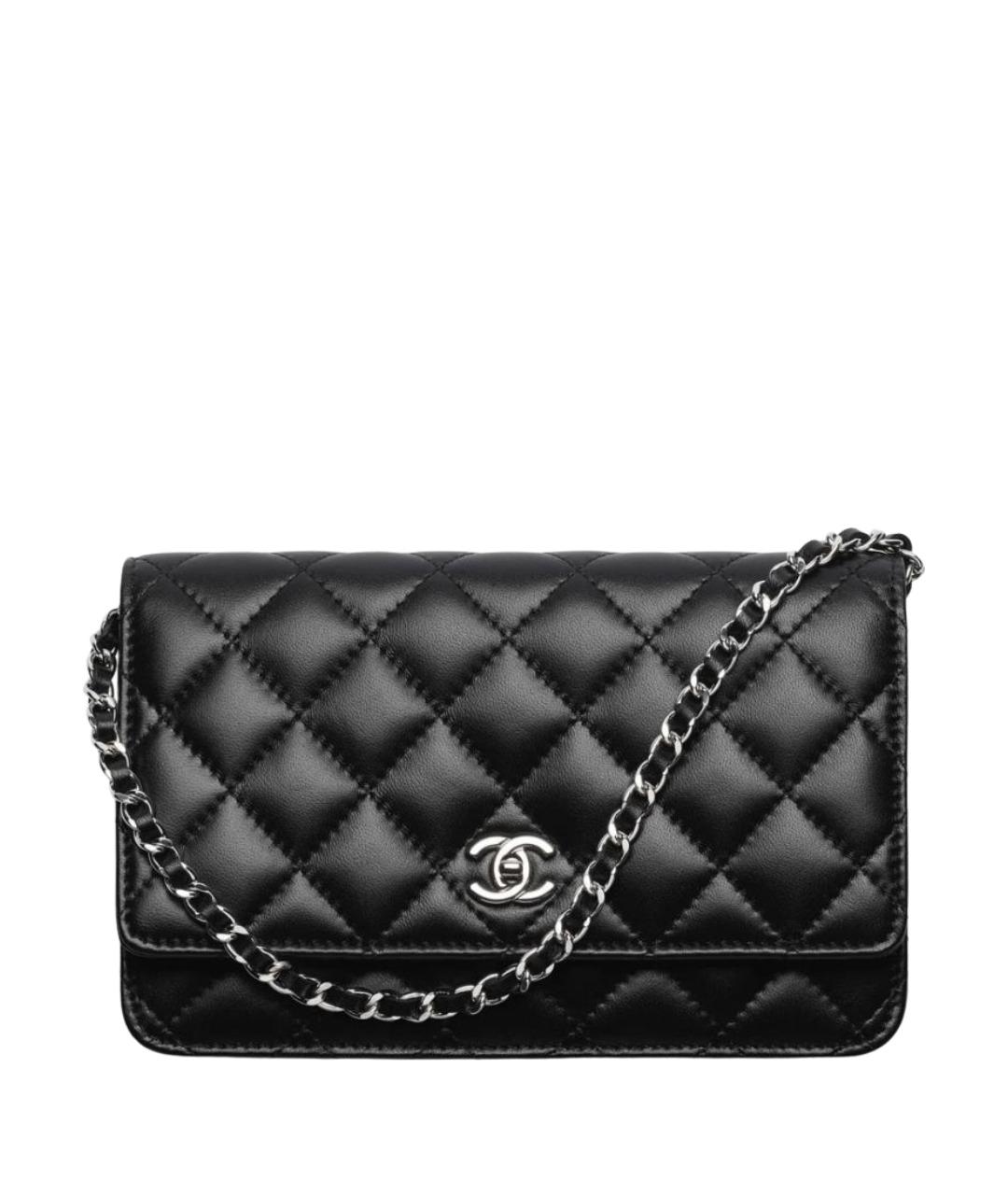CHANEL Черная кожаная сумка через плечо, фото 1
