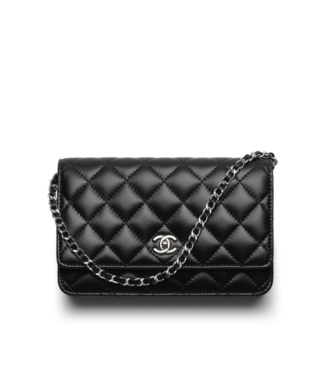 CHANEL Черная кожаная сумка через плечо, фото 9