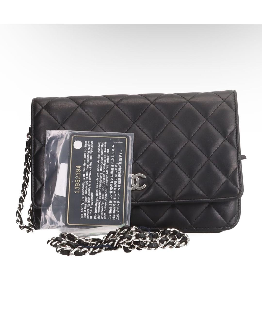 CHANEL Черная кожаная сумка через плечо, фото 2