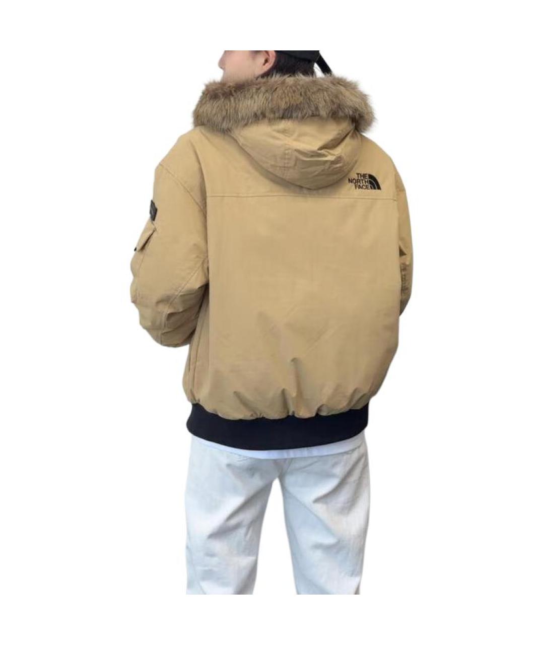 THE NORTH FACE Горчичный пуховик, фото 3