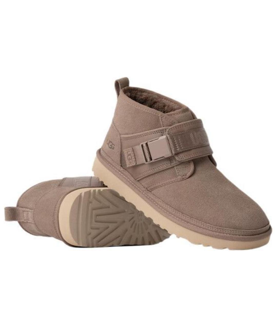 UGG AUSTRALIA Коричневые замшевые высокие ботинки, фото 5