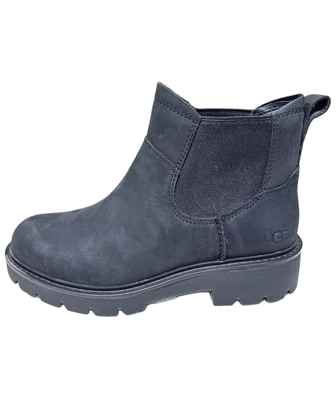 UGG AUSTRALIA Темно-синие кожаные ботинки, фото 4