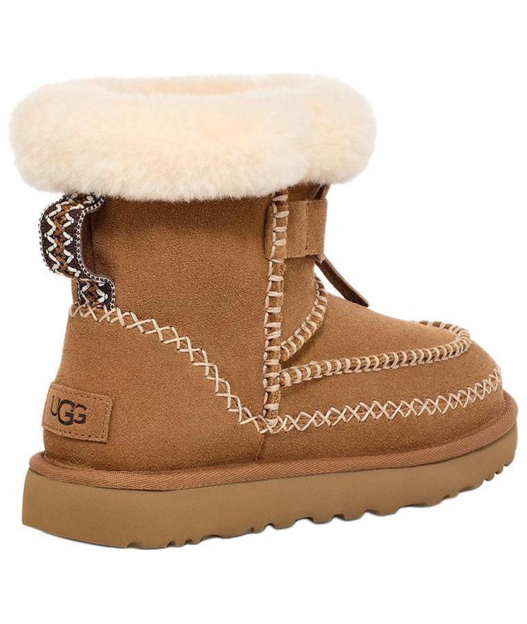 UGG AUSTRALIA Коричневые кожаные ботинки, фото 3