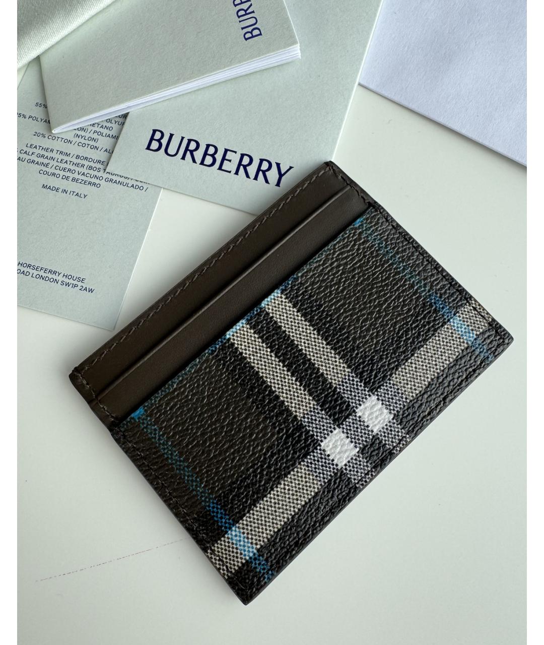 BURBERRY Коричневый кожаный кардхолдер, фото 4