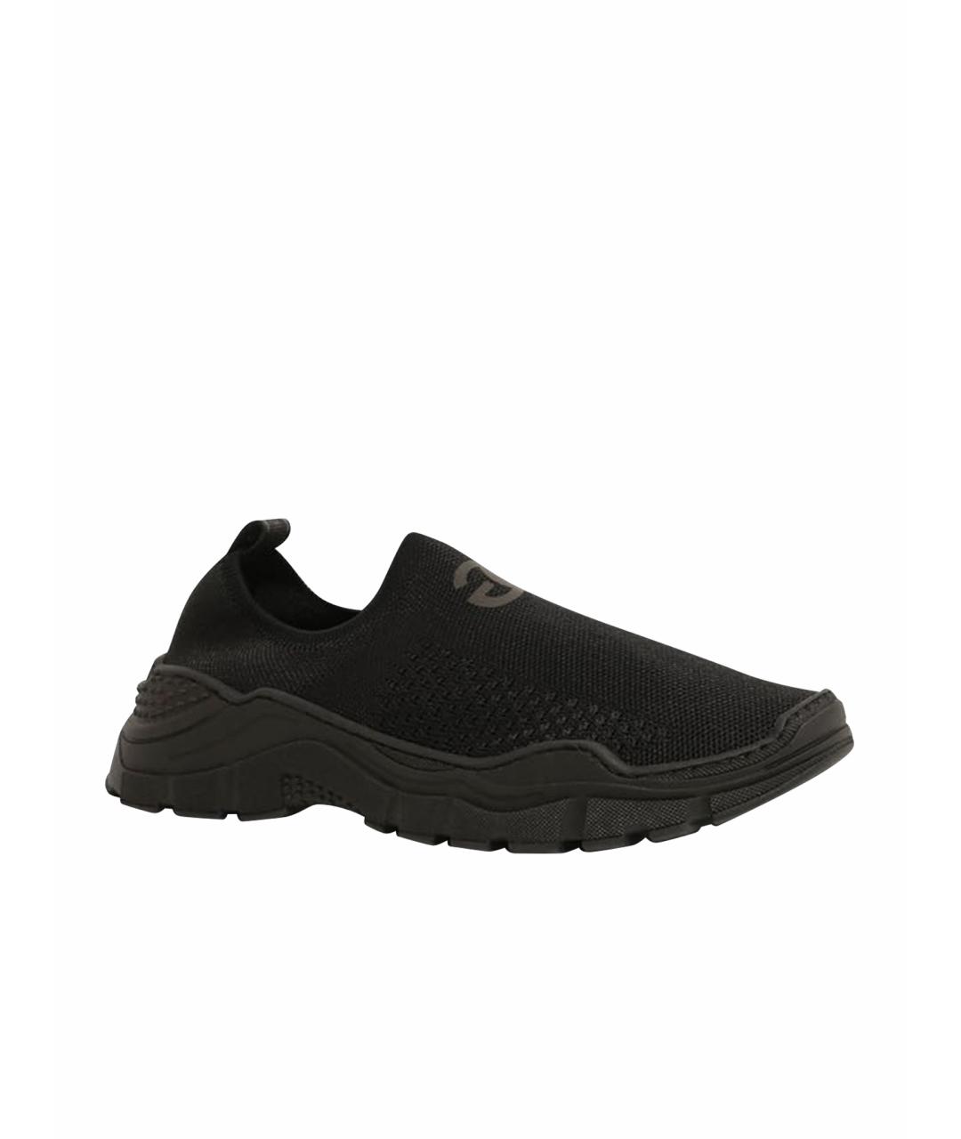 DOLCE & GABBANA KIDS Черные текстильные кеды, фото 1