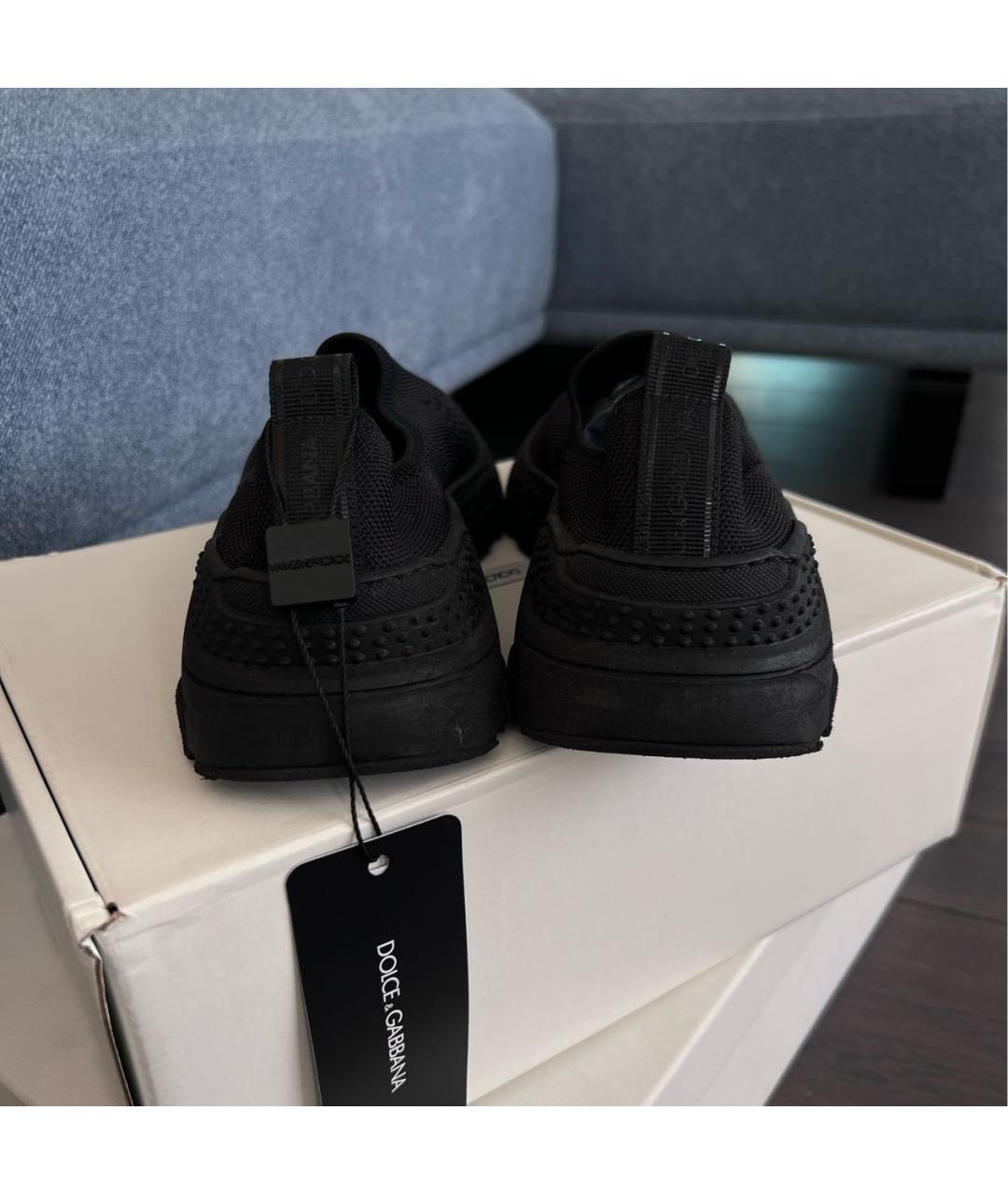 DOLCE & GABBANA KIDS Черные текстильные кеды, фото 4