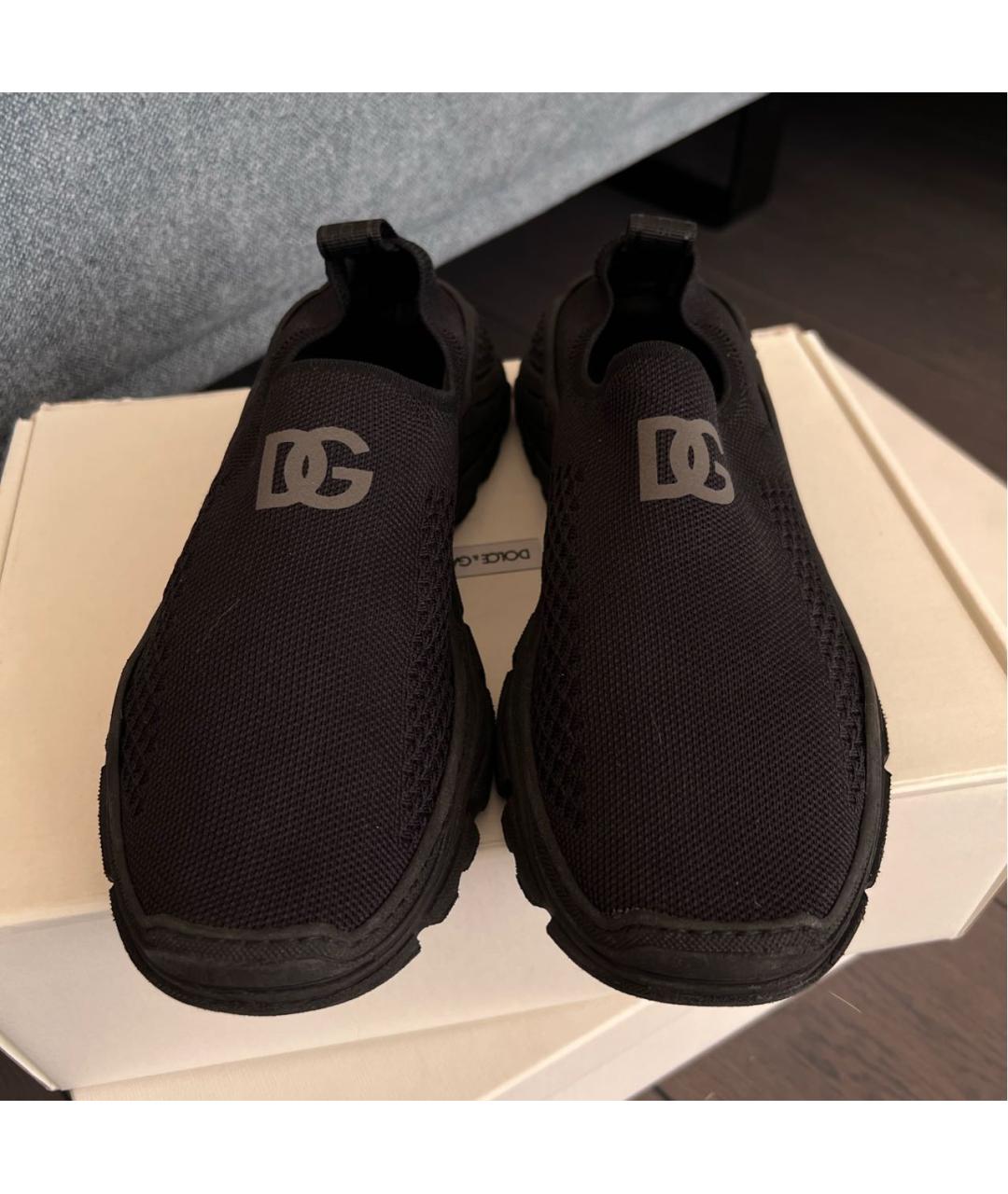 DOLCE & GABBANA KIDS Черные текстильные кеды, фото 6