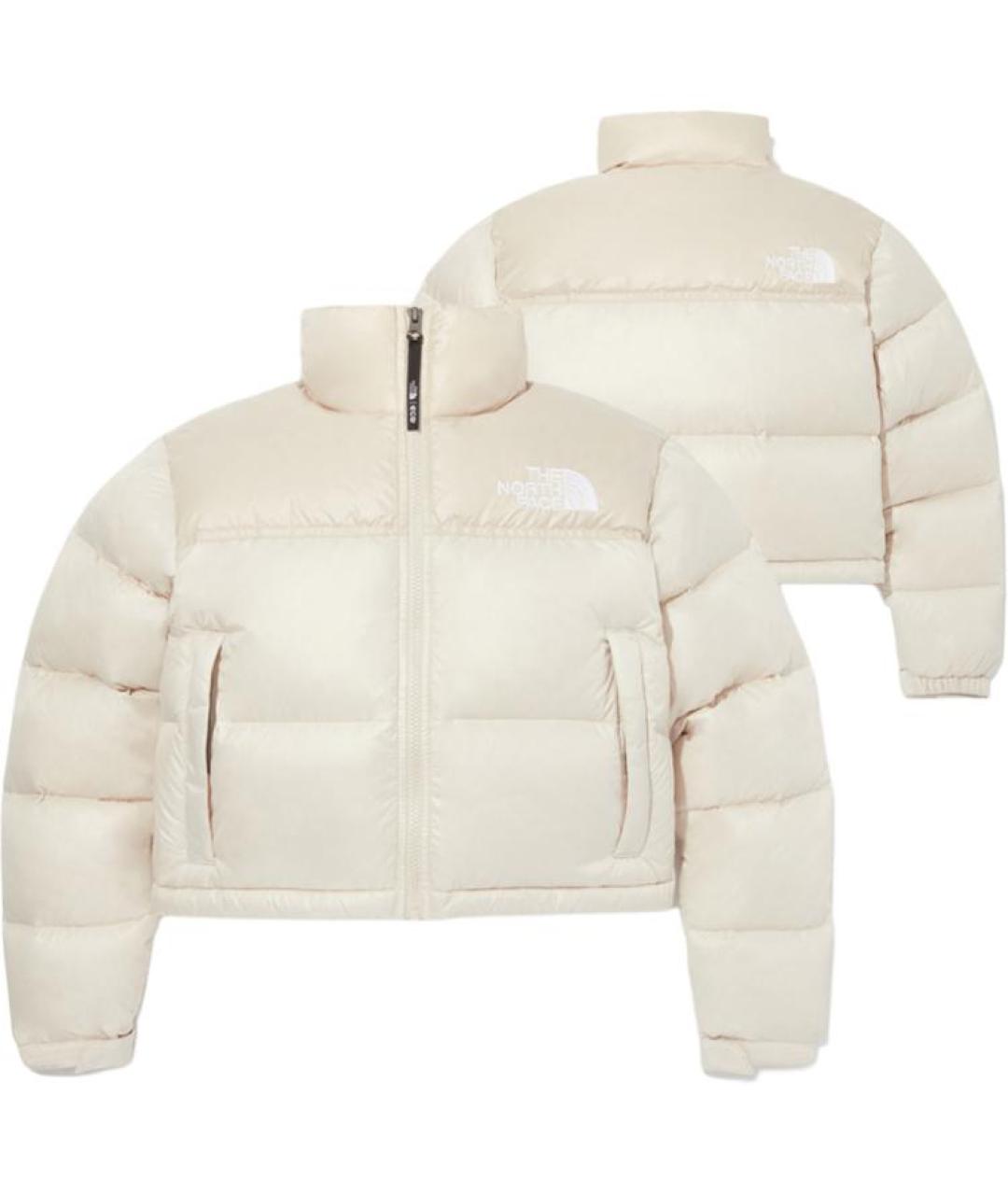 THE NORTH FACE Бежевый полиамидовый пуховик, фото 3