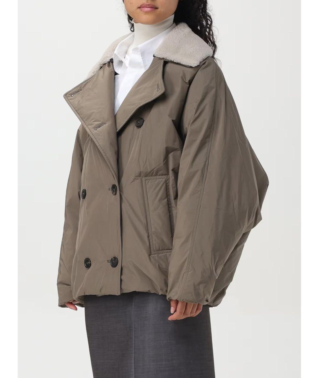 BRUNELLO CUCINELLI Коричневая полиэстеровая куртка, фото 7