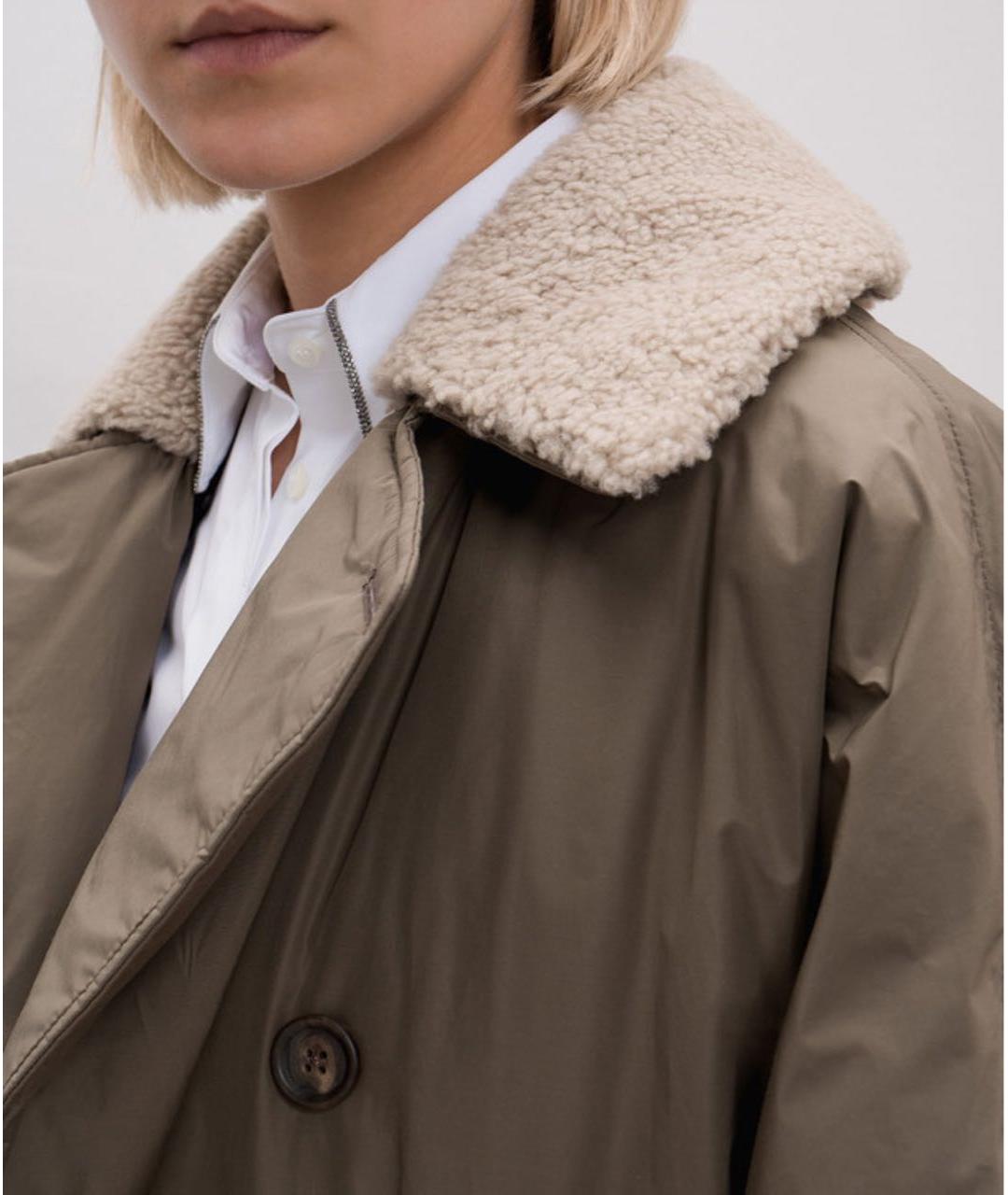 BRUNELLO CUCINELLI Коричневая полиэстеровая куртка, фото 4