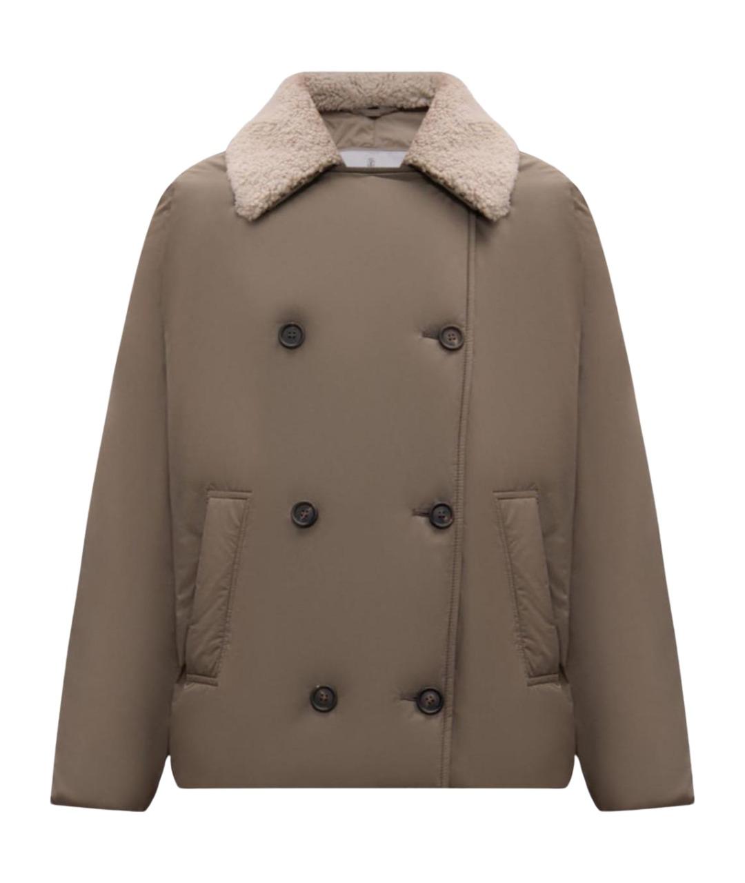 BRUNELLO CUCINELLI Коричневая полиэстеровая куртка, фото 1