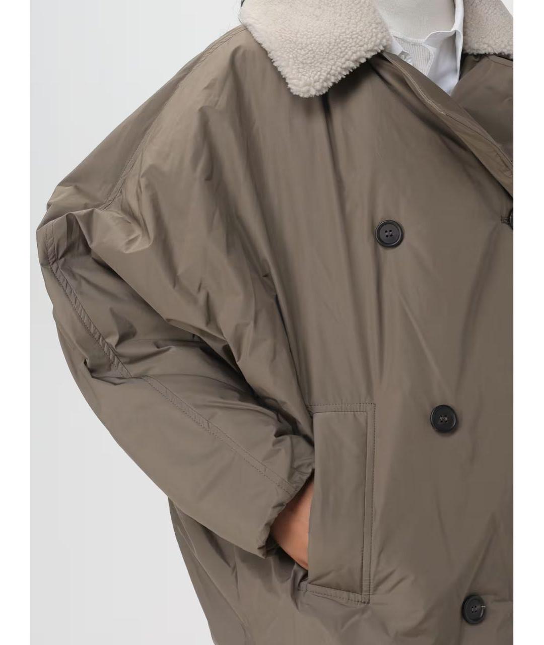 BRUNELLO CUCINELLI Коричневая полиэстеровая куртка, фото 8