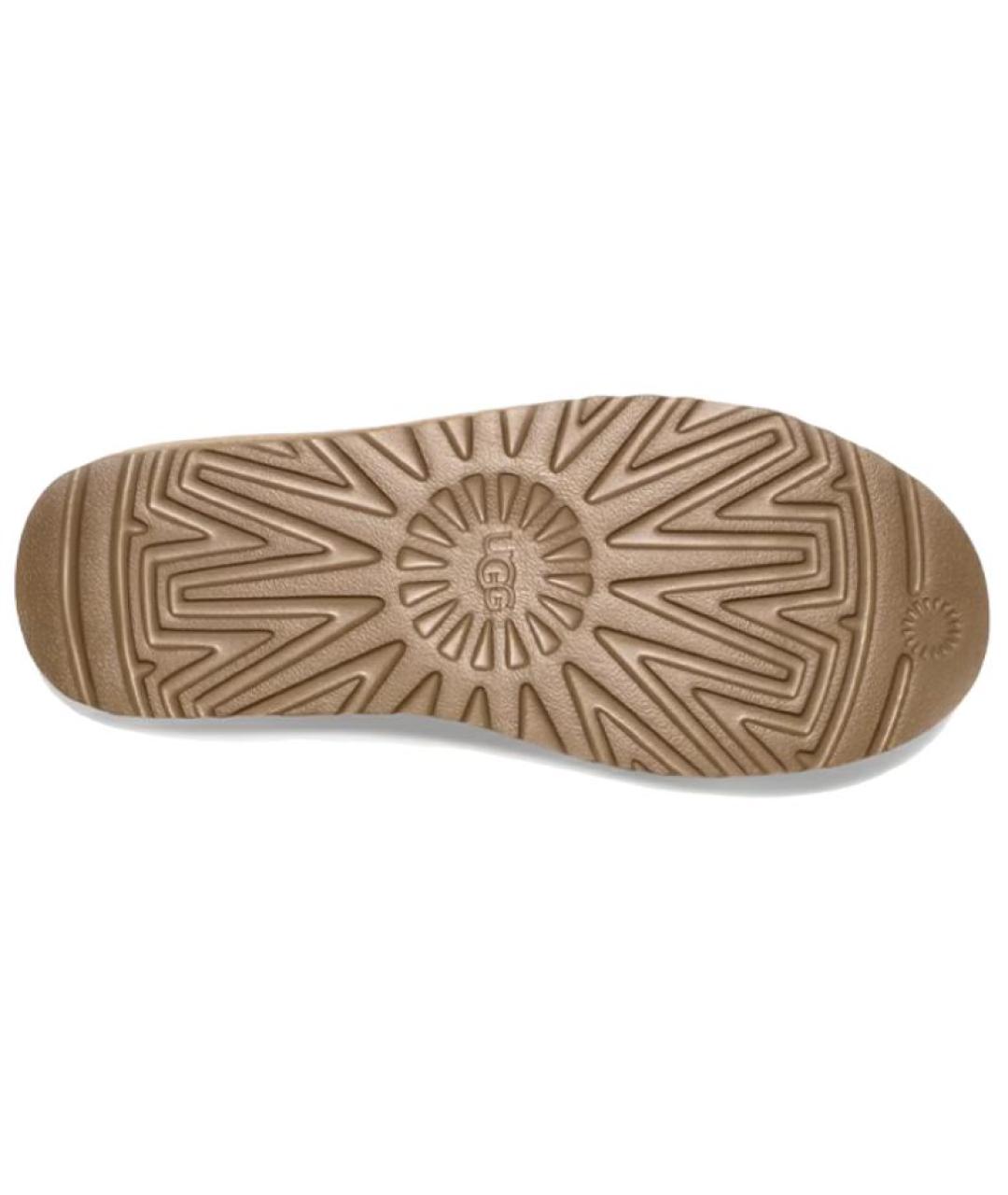 UGG AUSTRALIA Бежевые нубуковые высокие ботинки, фото 4