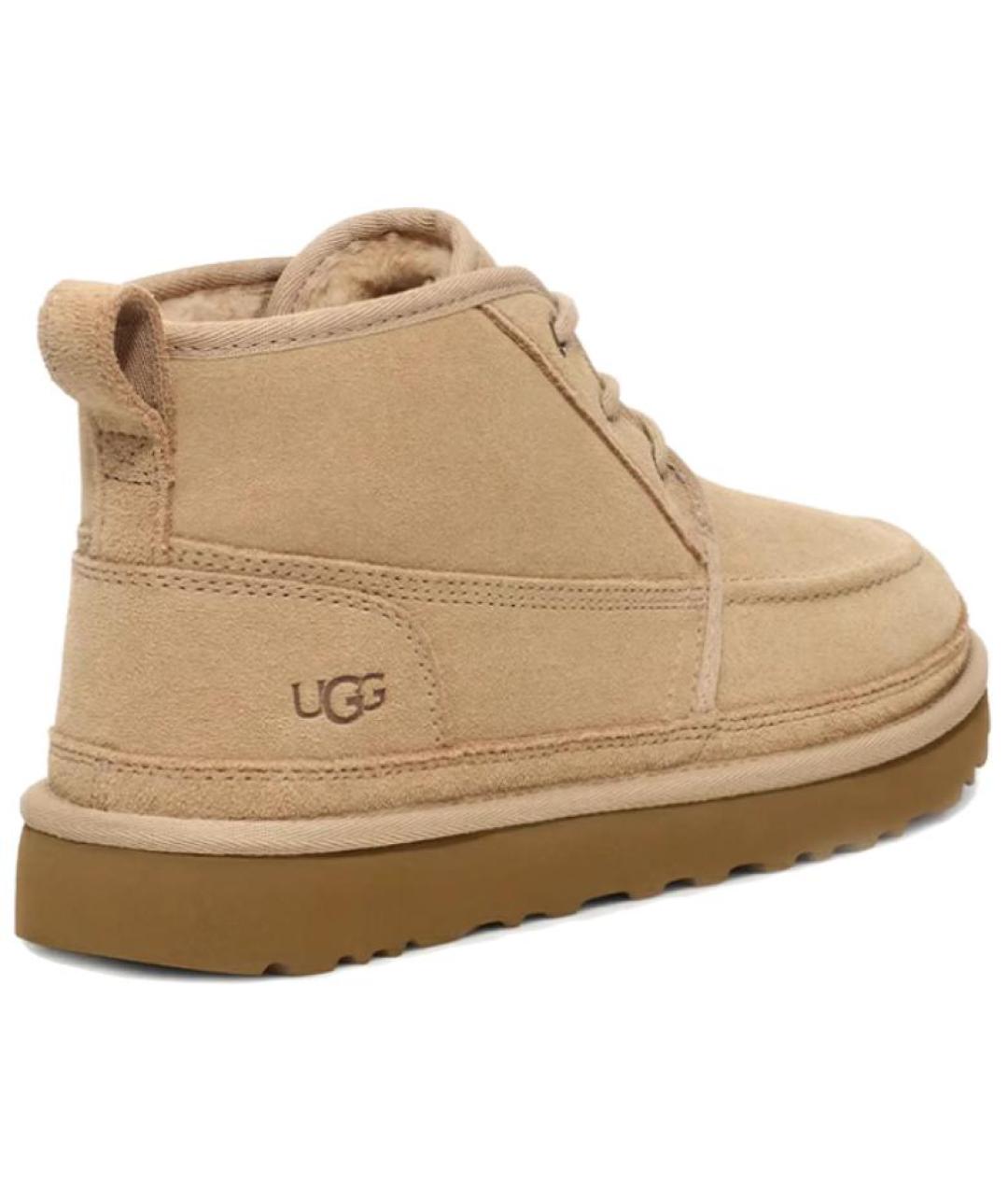 UGG AUSTRALIA Бежевые нубуковые высокие ботинки, фото 2