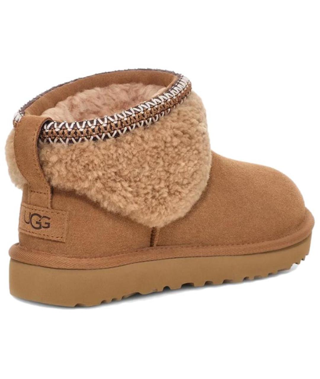 UGG AUSTRALIA Коричневые замшевые ботинки, фото 4