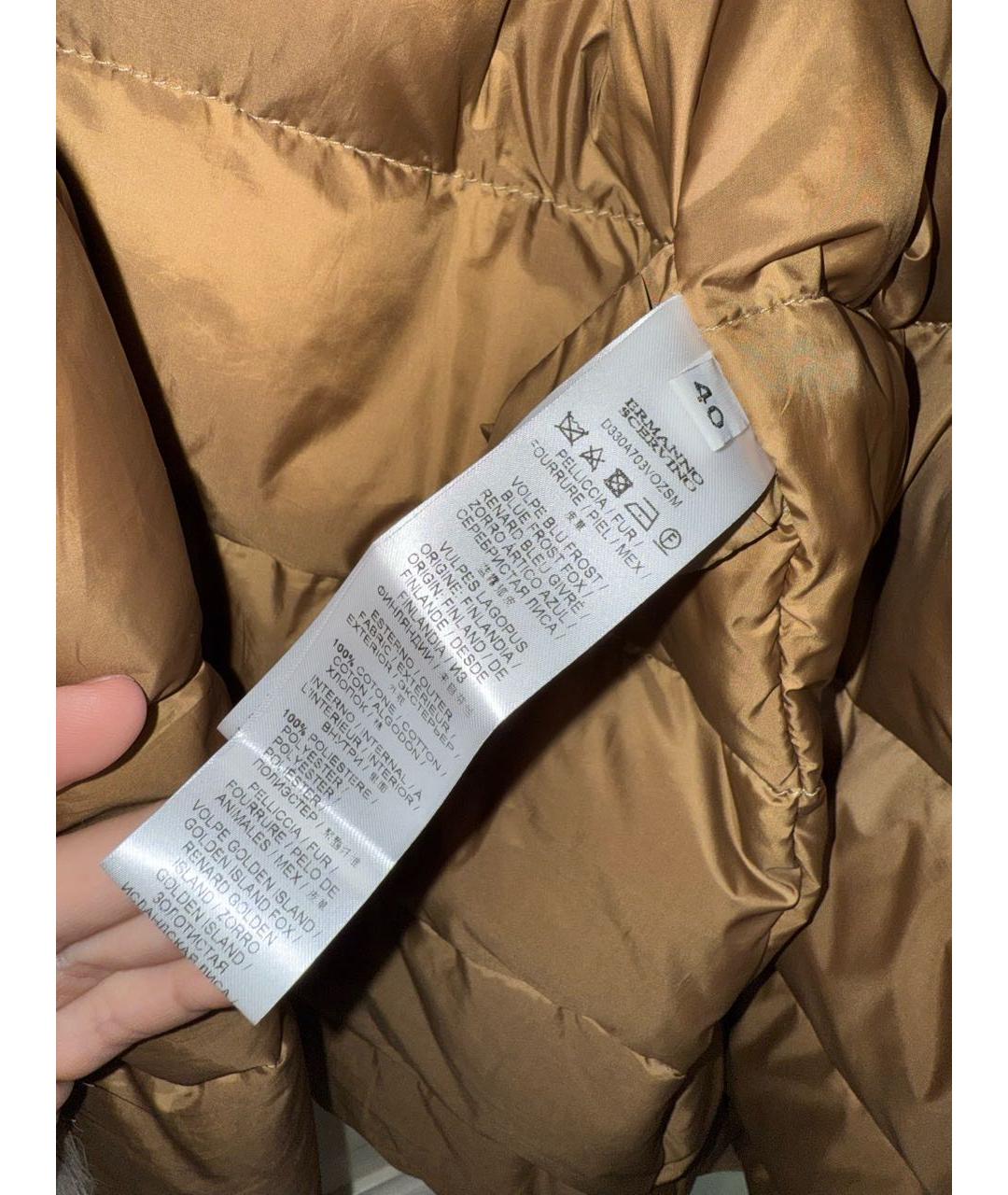 ERMANNO SCERVINO Коричневая хлопковая парка, фото 8