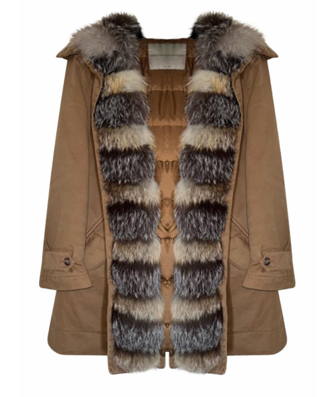 ERMANNO SCERVINO Коричневая хлопковая парка, фото 1