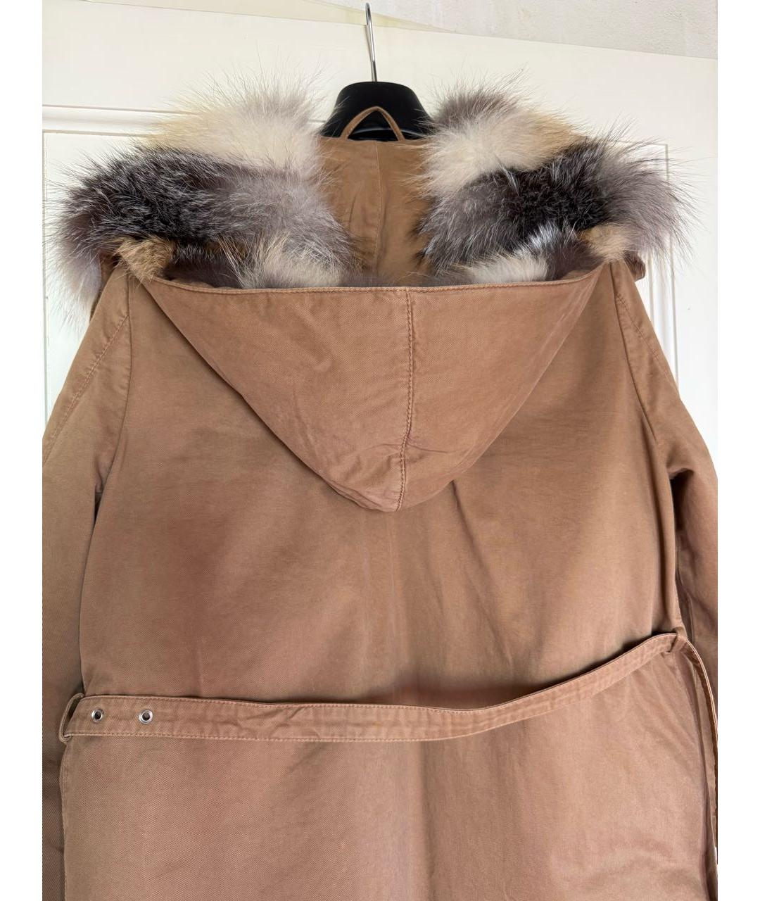 ERMANNO SCERVINO Коричневая хлопковая парка, фото 5