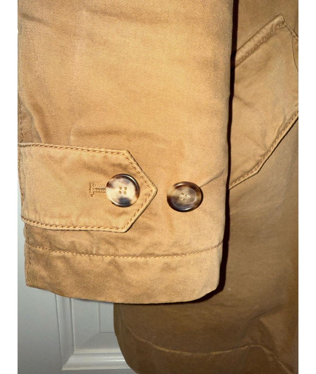 ERMANNO SCERVINO Коричневая хлопковая парка, фото 7