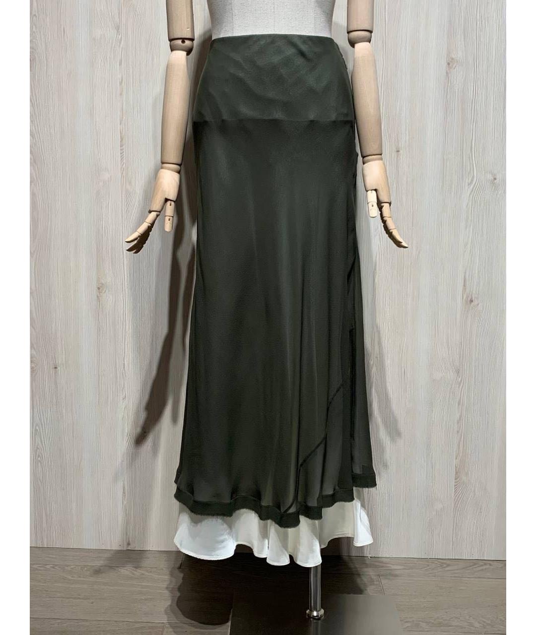 LOUIS VUITTON Зеленая вискозная юбка макси, фото 7