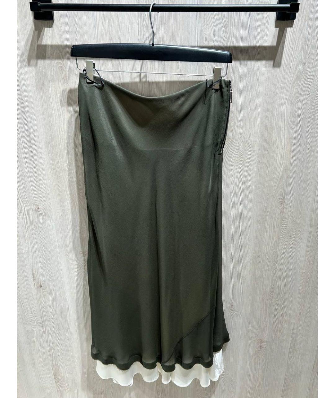 LOUIS VUITTON Зеленая вискозная юбка макси, фото 2